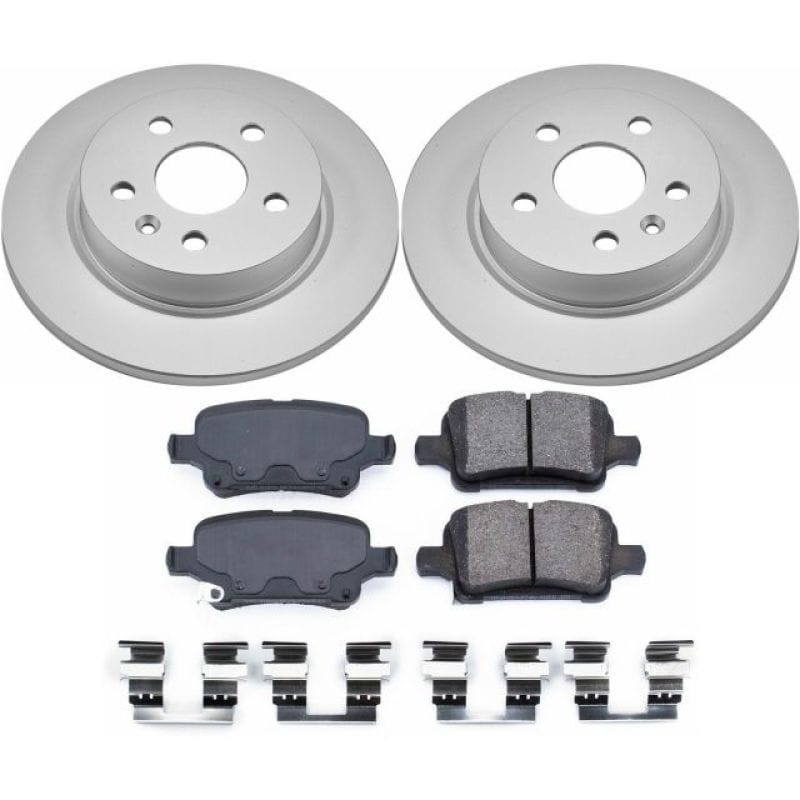 PowerStop — Genuine Geomet Coated Rotor and Low-Dust Ceramic Brake Pad Kit