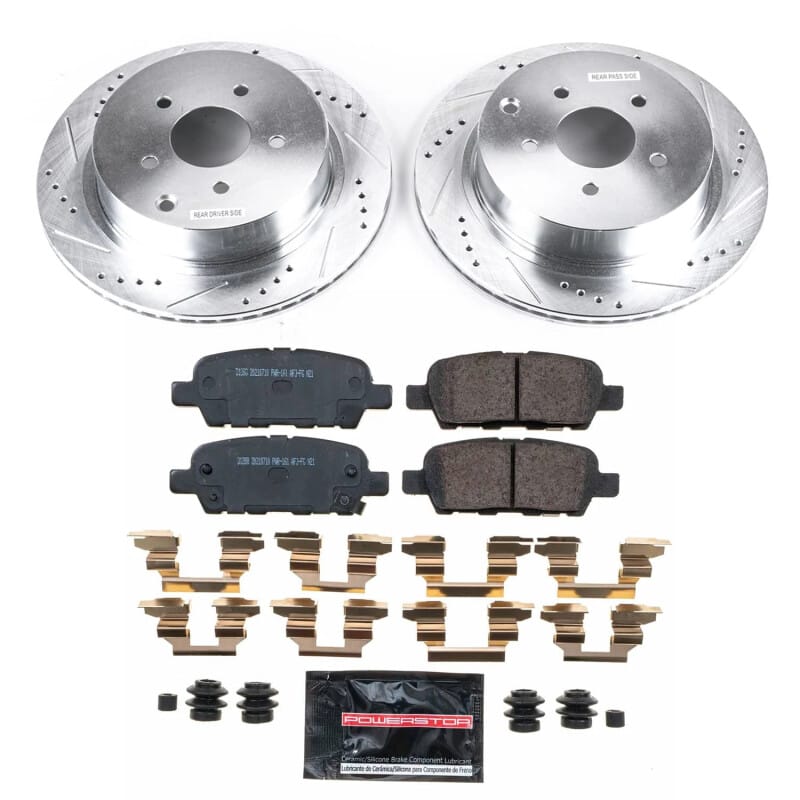 PowerStop — Z26 Street Performance Ceramic Brake Pad and Drilled & Slotted Rotor Kit