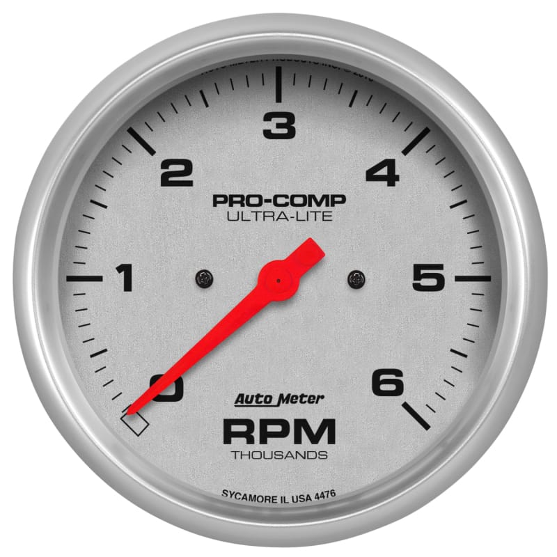 AutoMeter — GAUGE, TACHOMETER, 5" , 6K RPM, IN-DASH, ULTRA-LITE