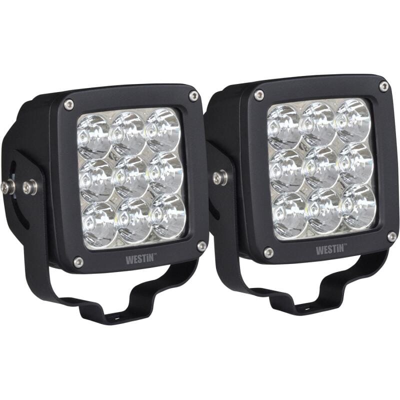 Westin — Westin Axis LED Auxiliary Light 4.5 inch x 4.5 inch Square Spot w/3W Osram (Set of 2) - Black
Offroad/Racing Lamp