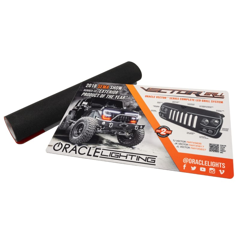 ORACLE Lighting — Neoprene Counter Mat 24in x 14in, Vector Grill Design 1