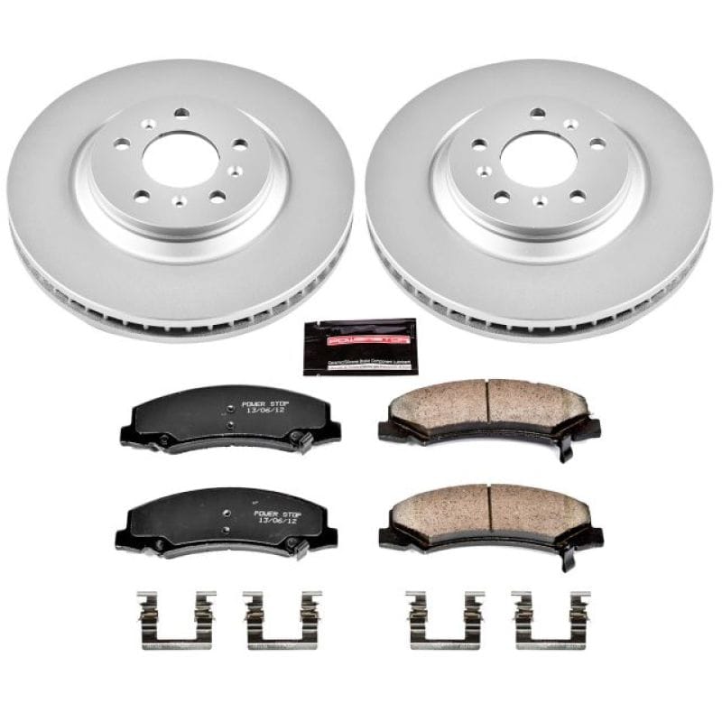 PowerStop — Genuine Geomet Coated Rotor and Low-Dust Ceramic Brake Pad Kit