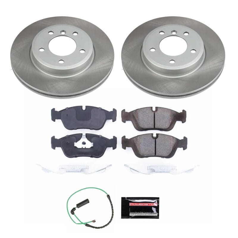 PowerStop — Semi-Coated Rotor and Low-Dust Ceramic Brake Pad Kit