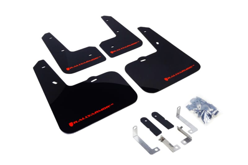 Rally Armor — Black Mud Flap/Red Logo