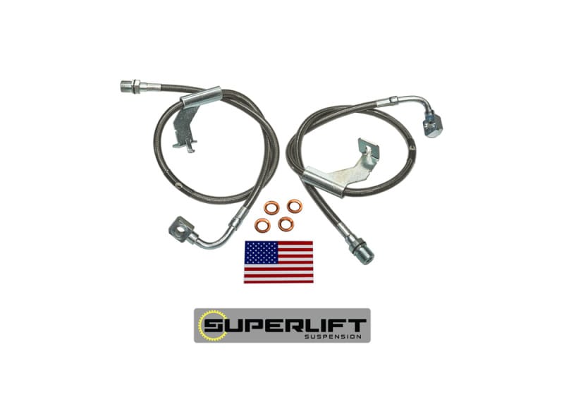 Superlift — Bullet Proof Brake Hose - Front - 87 GM PU & 87-91 Blazer/Suburban w/ 4-6" Lift
Bullet Proof Brake Hose-Front-87 GM PU/87-91 Blazer/Suburban w/4-6in. Lift