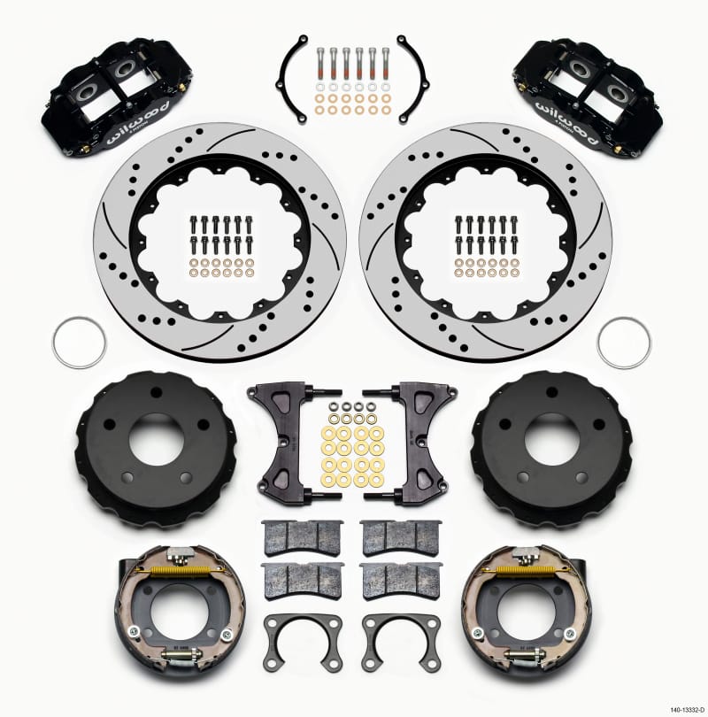 Wilwood — KIT,REAR,DISC/DRUM,SMALL FORD,2.36 OFF FNSL4R,5x5.50 BC,14.00 ROTOR,DRILLED