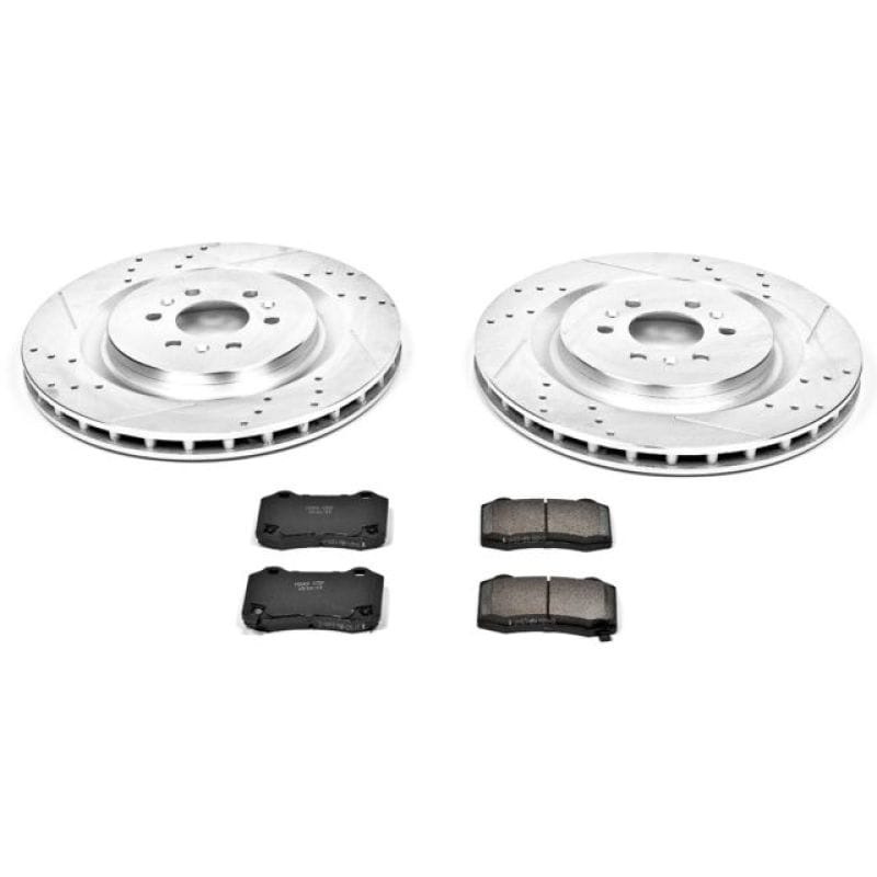PowerStop — Z23 Daily Driver Carbon-Fiber Ceramic Brake Pad and Drilled & Slotted Rotor Kit