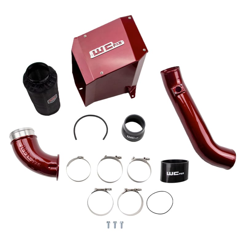 Wehrli — Intake Kit Stage 2, 4in., for 2001-2004 Duramax LB7, WCFab Grey