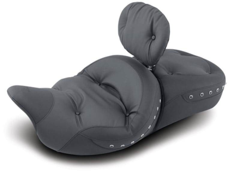 Mustang Motorcycle — Mustang 08-21 Harley Electra Glide Std,Rd Glide,Rd King,Str Glide Touring 1PC Seat Blk Pearls- Black
