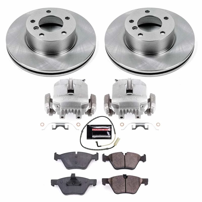 PowerStop — OE Stock Replacement Low-Dust Ceramic Brake Pad, Rotor and Caliper Kit