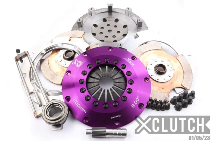 XCLUTCH — Clutch Kit Inc Chromoly Flywheel; 8"  Twin Solid Ceramic Clutch Discs