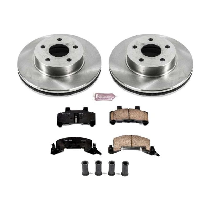 PowerStop — OE Stock Replacement Low-Dust Ceramic Brake Pad and Rotor Kit