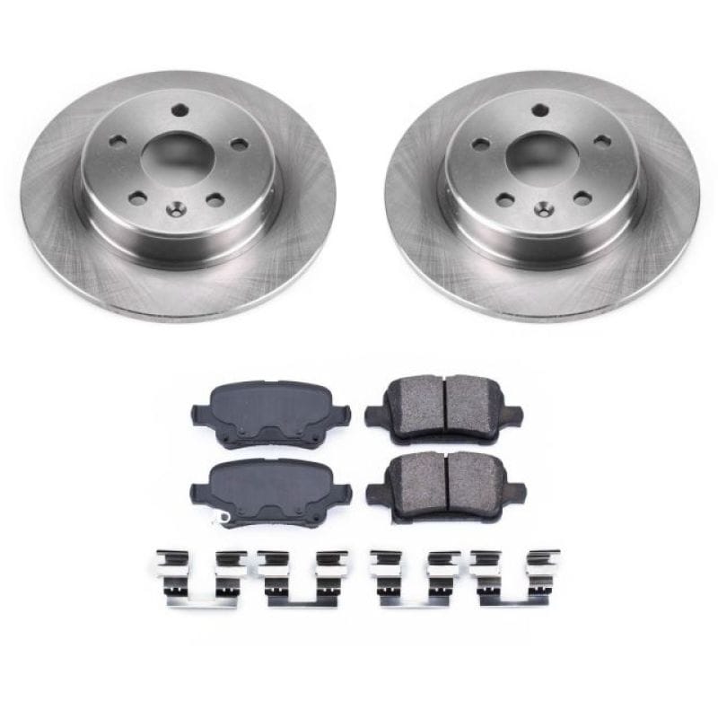 PowerStop — OE Stock Replacement Low-Dust Ceramic Brake Pad and Rotor Kit
