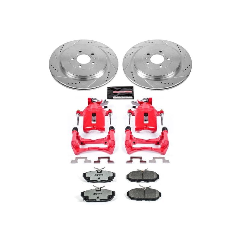 PowerStop — Z26 Street Performance Ceramic Brake Pad, Drilled Slotted Rotor, and Caliper Kit