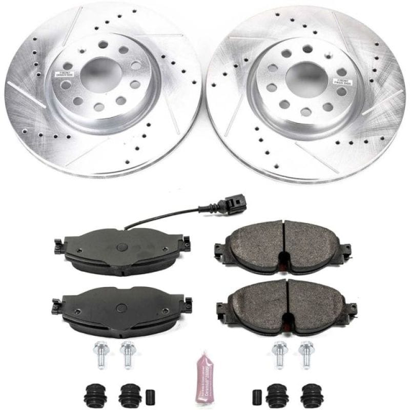 PowerStop — Z23 Daily Driver Carbon-Fiber Ceramic Brake Pad and Drilled & Slotted Rotor Kit