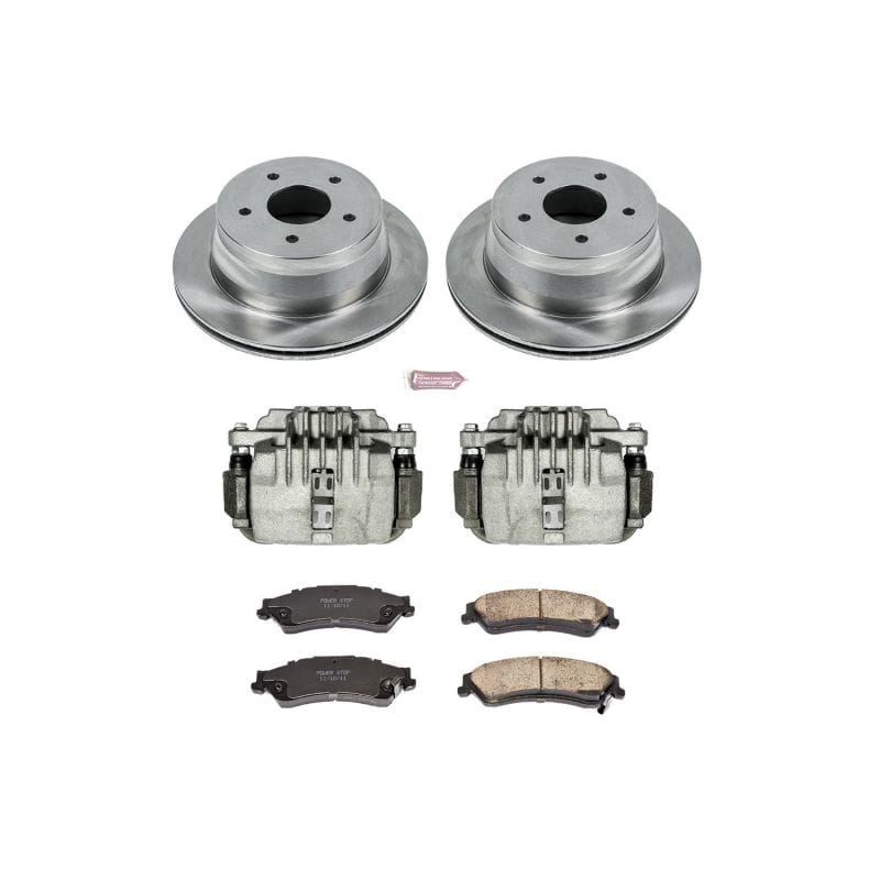 PowerStop — OE Stock Replacement Low-Dust Ceramic Brake Pad, Rotor and Caliper Kit