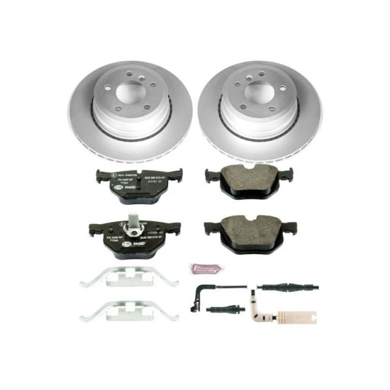 PowerStop — Genuine Geomet Coated Rotors, ECE-R90 Brake Pads + Hardware Kit