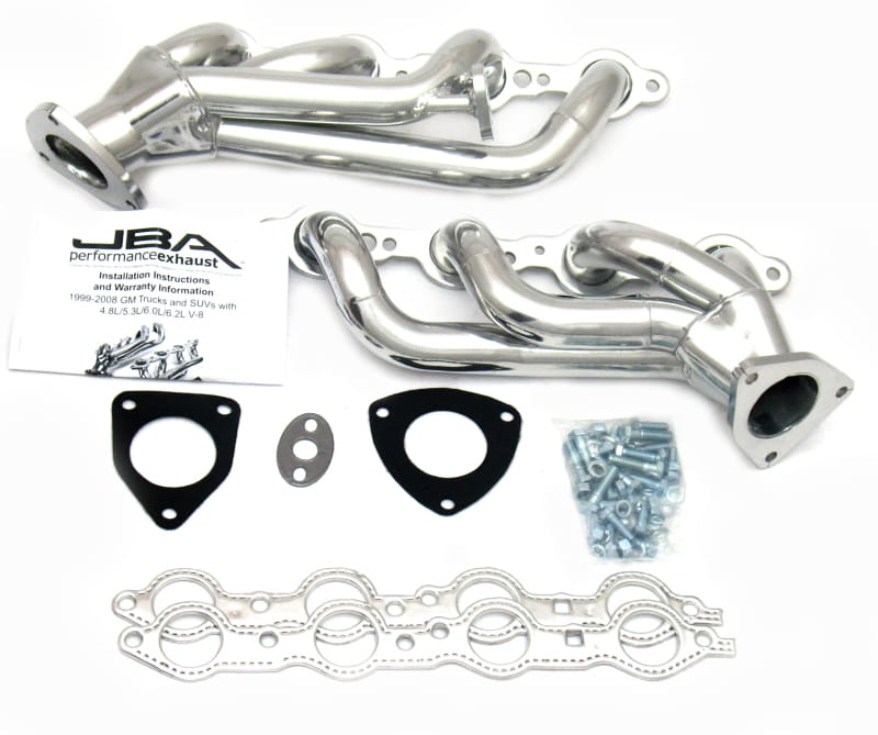 JBA — JBA 99-02 GM Truck 6.0L LS w/o A.I.R. w/EGR 1-5/8in Primary Silver Ctd Cat4Ward Header
Exhaust Header