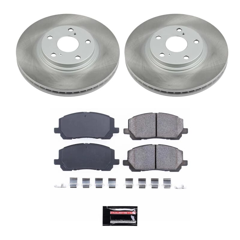 PowerStop — Semi-Coated Rotor and Low-Dust Ceramic Brake Pad Kit