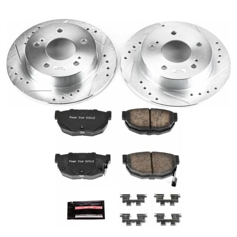 PowerStop — Z23 Daily Driver Carbon-Fiber Ceramic Brake Pad and Drilled & Slotted Rotor Kit