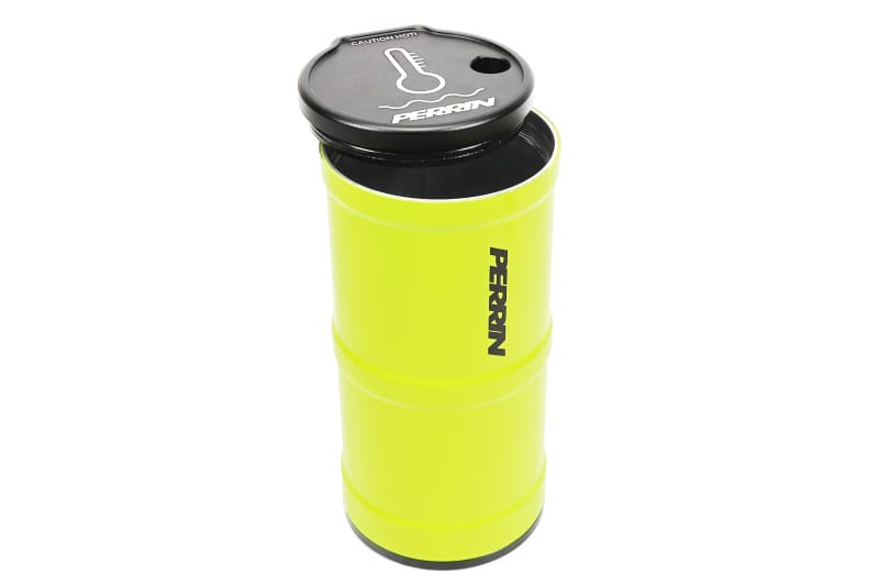 Perrin Performance — Upgrade your engine bay by replacing the ugly OEM plastic coolant overflow tank with the precision-crafted, CNC-machined PERRIN Coolant Overflow Tank in neon yellow!