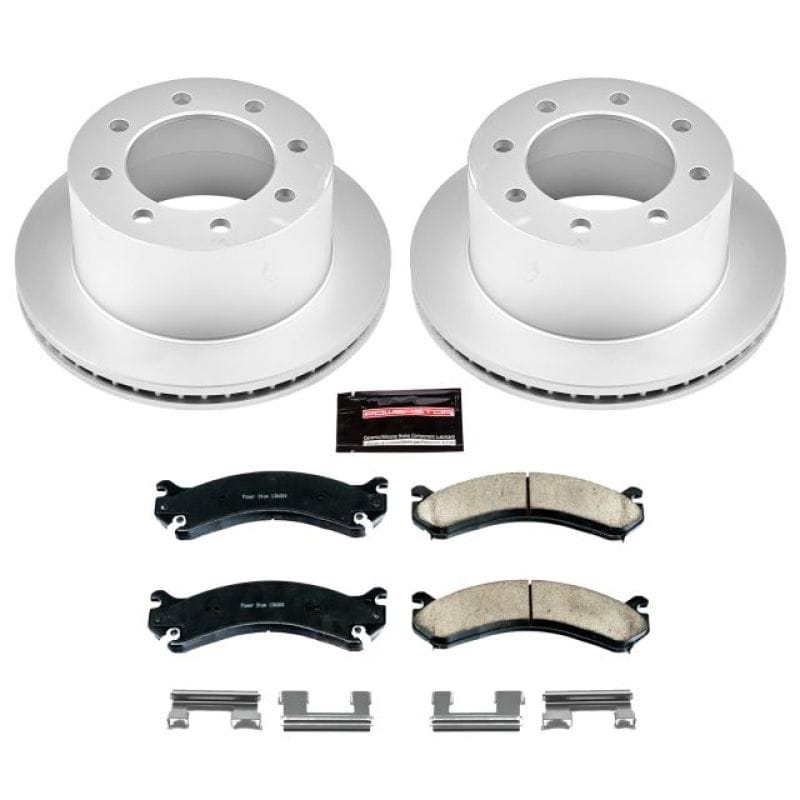 PowerStop — Genuine Geomet Coated Rotor and Low-Dust Ceramic Brake Pad Kit