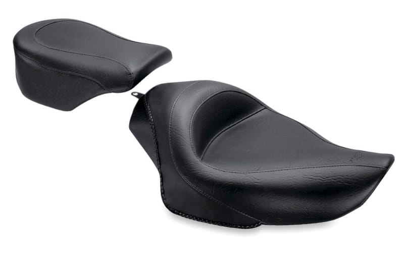 Mustang Motorcycle — Mustang 04-21 Harley Sportster 4.5 GAL Standard Touring Solo Seat w/Studs - Black