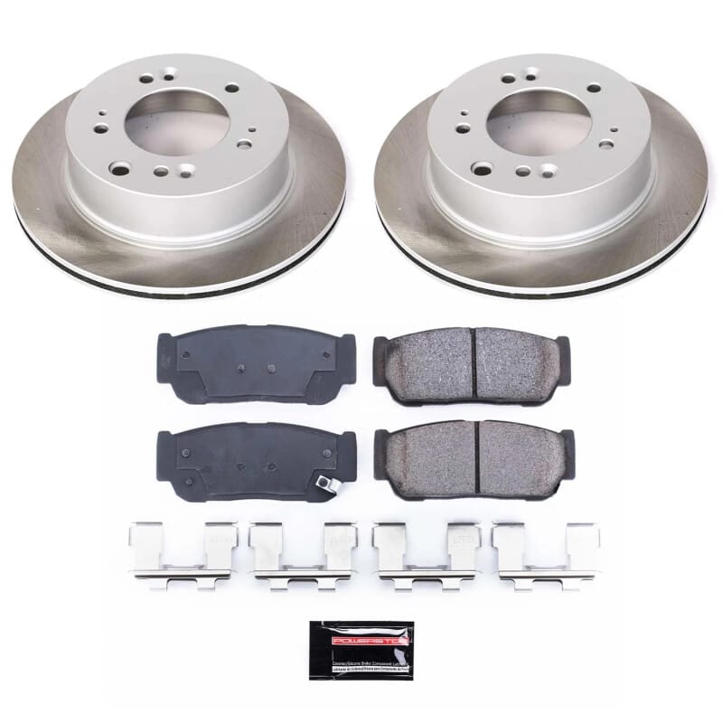 PowerStop — Semi-Coated Rotor and Low-Dust Ceramic Brake Pad Kit