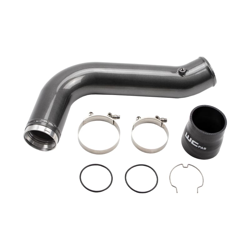 Wehrli — Passenger Side 3.5 in. Intercooler Pipe, 17-19 Duramax L5P, WCFab Grey