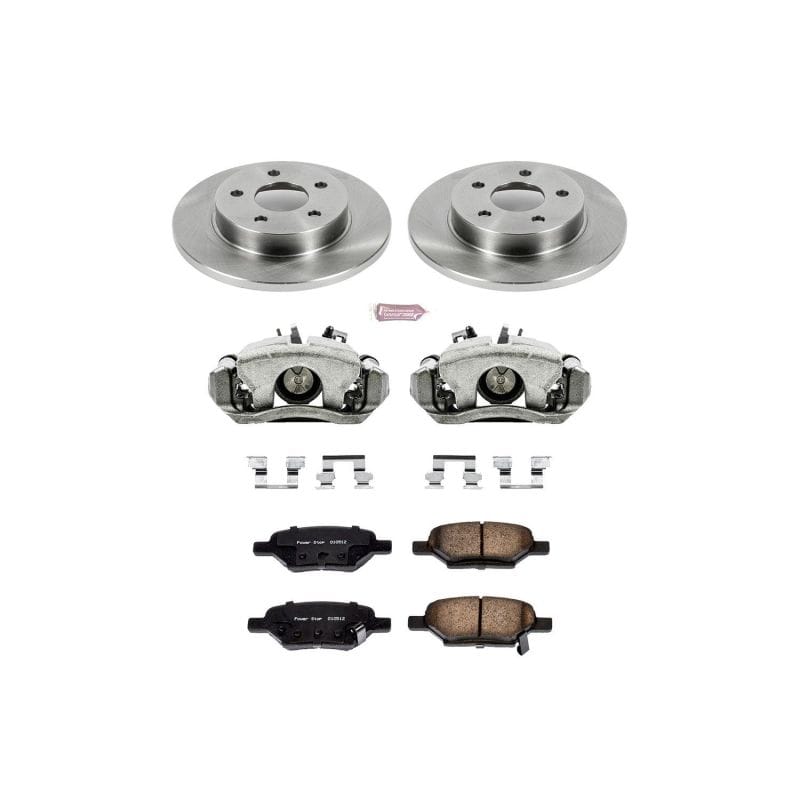 PowerStop — OE Stock Replacement Low-Dust Ceramic Brake Pad, Rotor and Caliper Kit