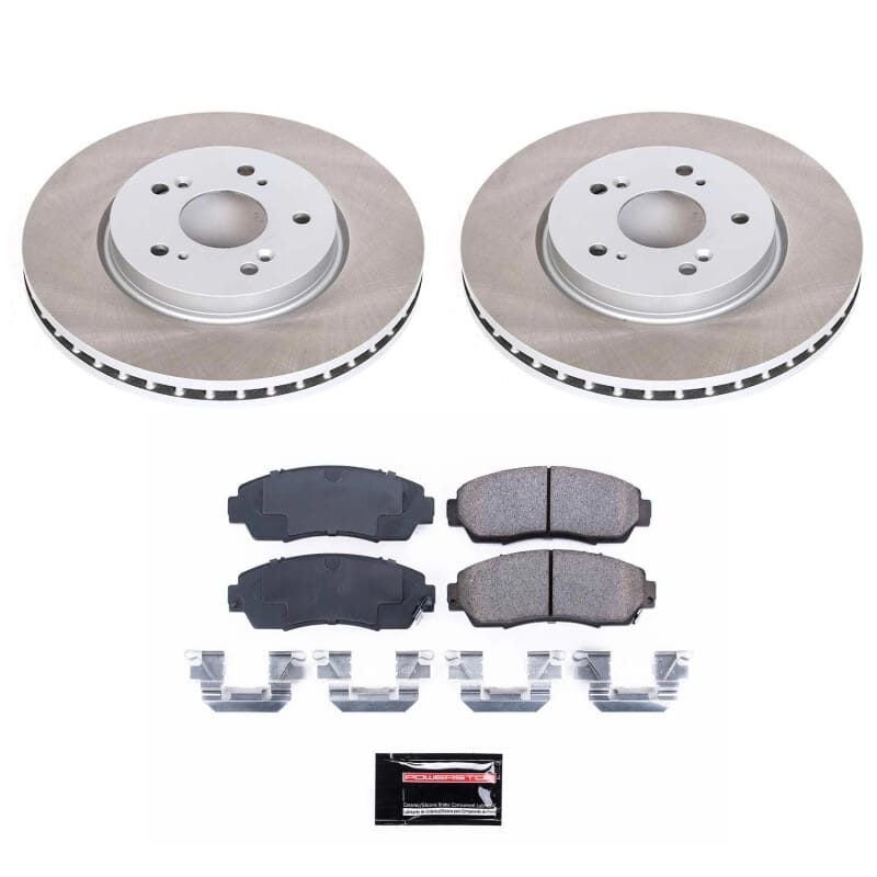 PowerStop — Semi-Coated Rotor and Low-Dust Ceramic Brake Pad Kit