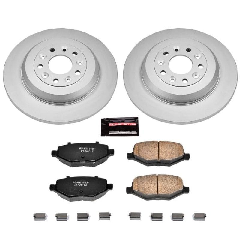 PowerStop — Genuine Geomet Coated Rotor and Low-Dust Ceramic Brake Pad Kit