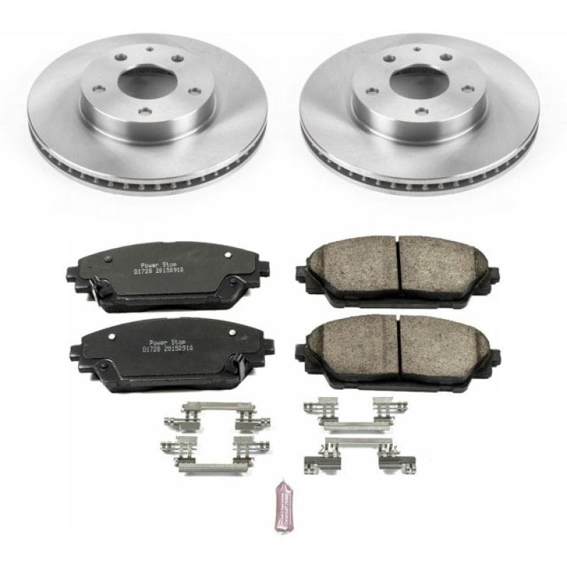 PowerStop — OE Stock Replacement Low-Dust Ceramic Brake Pad and Rotor Kit