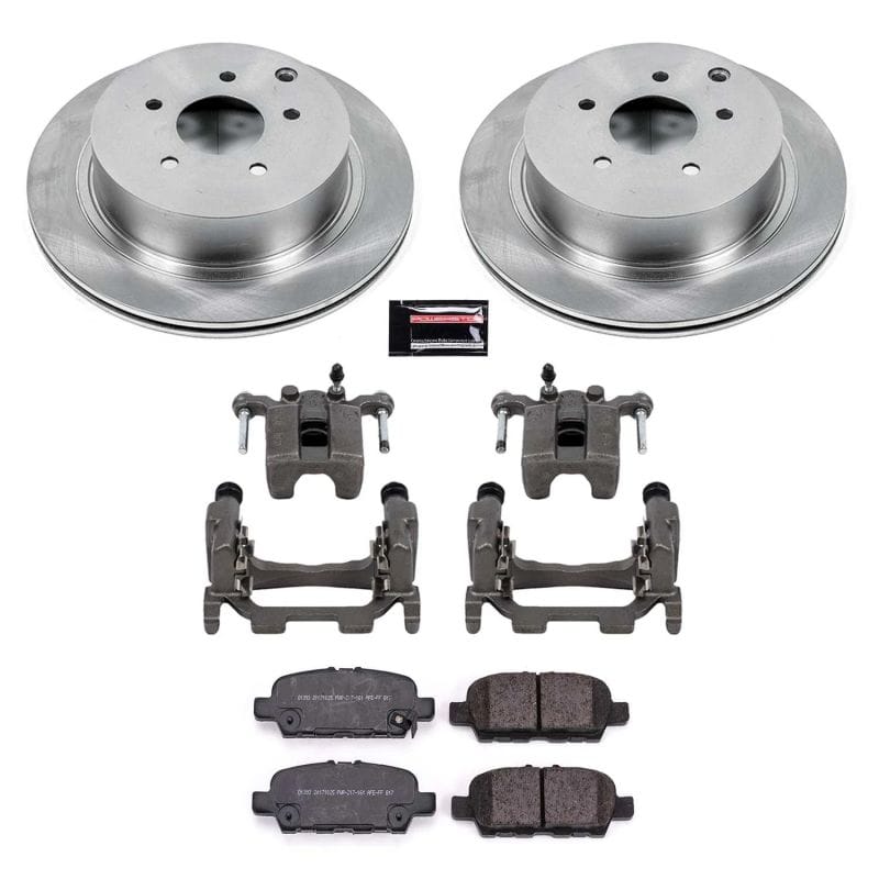 PowerStop — OE Stock Replacement Low-Dust Ceramic Brake Pad, Rotor and Caliper Kit