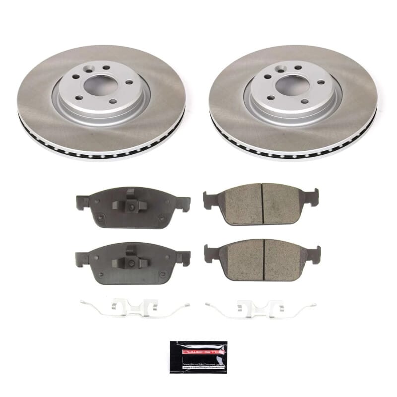 PowerStop — Semi-Coated Rotor and Low-Dust Ceramic Brake Pad Kit