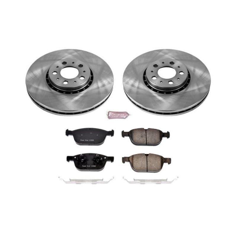 PowerStop — OE Stock Replacement Low-Dust Ceramic Brake Pad and Rotor Kit