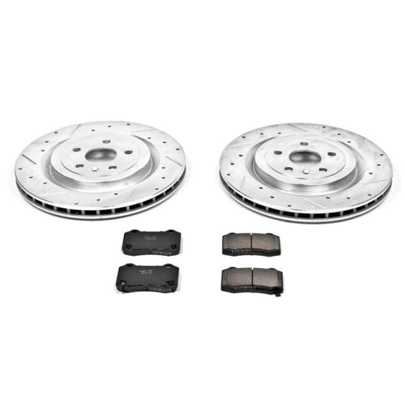 PowerStop — Z23 Daily Driver Carbon-Fiber Ceramic Brake Pad and Drilled & Slotted Rotor Kit