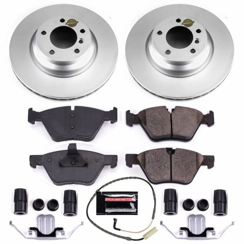 PowerStop — Genuine Geomet Coated Rotor and Carbon-Fiber Ceramic Brake Pad Kit