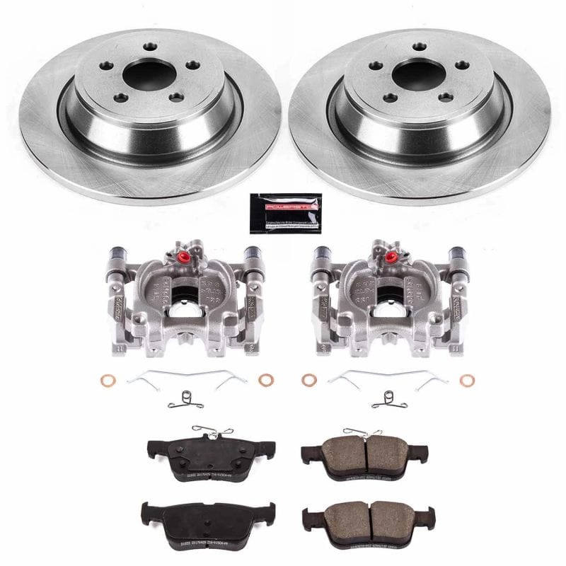 PowerStop — OE Stock Replacement Low-Dust Ceramic Brake Pad, Rotor and Caliper Kit