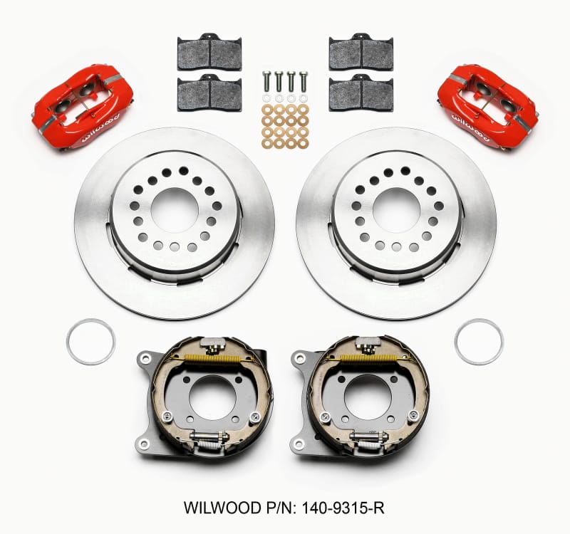 Wilwood — KIT,REAR,DISC/DRUM,12 BOLT,2.75/2.81 OFFSET,1PC,STAGG MT RED