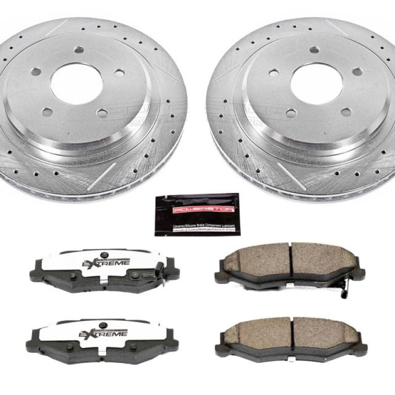 PowerStop — Z26 Street Performance Ceramic Brake Pad and Drilled & Slotted Rotor Kit