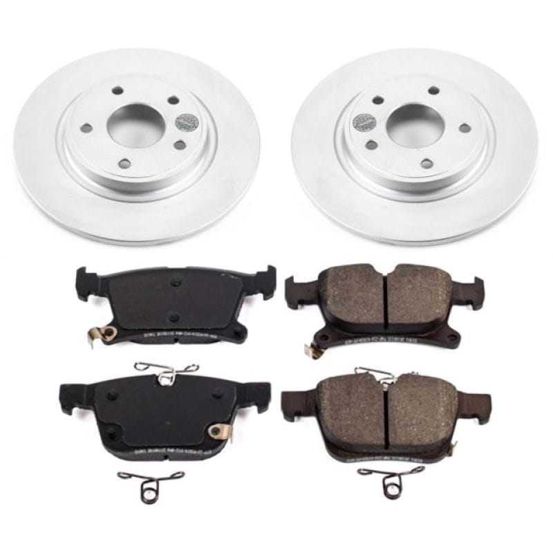 PowerStop — Genuine Geomet Coated Rotor and Low-Dust Ceramic Brake Pad Kit