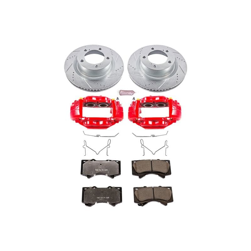 PowerStop — Z36 Truck and SUV Ceramic Brake Pad, Drilled & Slotted Rotor, and Caliper Kit