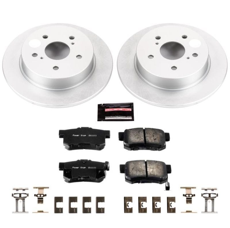 PowerStop — Genuine Geomet Coated Rotor and Low-Dust Ceramic Brake Pad Kit