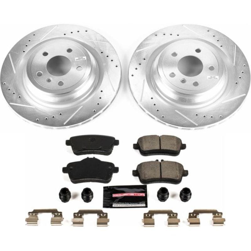 PowerStop — Z23 Daily Driver Carbon-Fiber Ceramic Brake Pad and Drilled & Slotted Rotor Kit