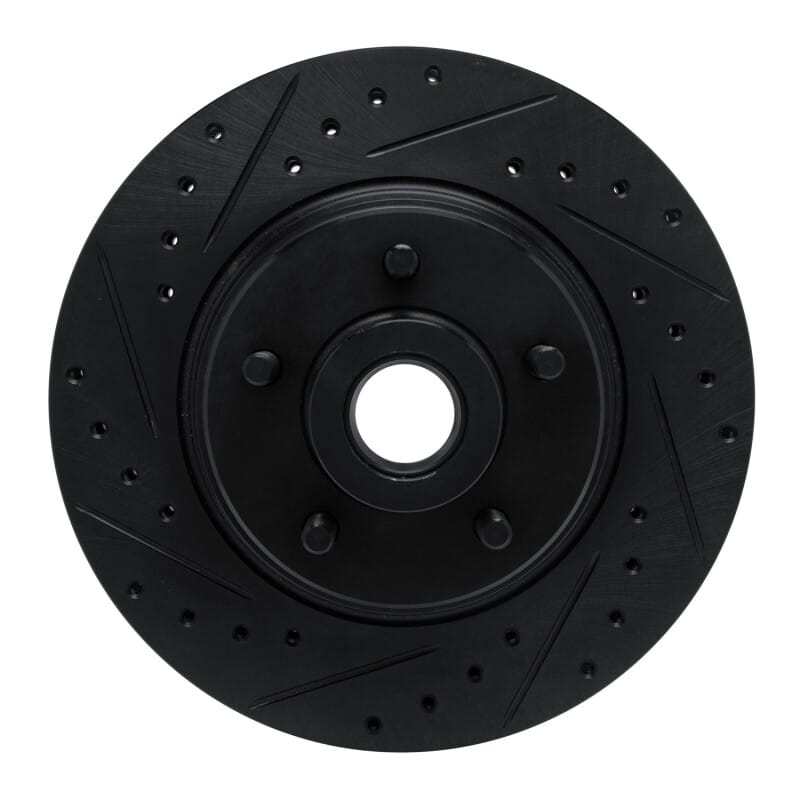 R1 Concepts — R1 Concepts Brake Rotor Drilled and Slotted Black