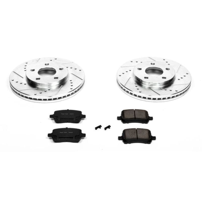 PowerStop — Z23 Daily Driver Carbon-Fiber Ceramic Brake Pad and Drilled & Slotted Rotor Kit