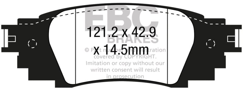 EBC — EBC 2016+ Lexus Rx350 3.5L Ultimax2 Rear Brake Pads
Disc Brake Pad