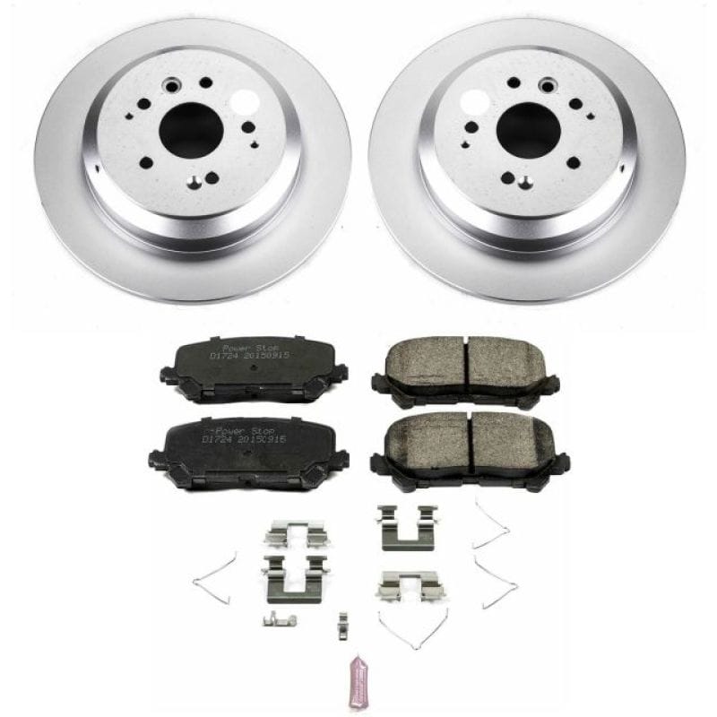 PowerStop — Genuine Geomet Coated Rotor and Low-Dust Ceramic Brake Pad Kit