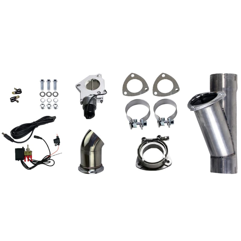 Granatelli Motor Sports — Electronic Exhaust Cutout Systems - Aluminized Mild Steel - Slip Fit